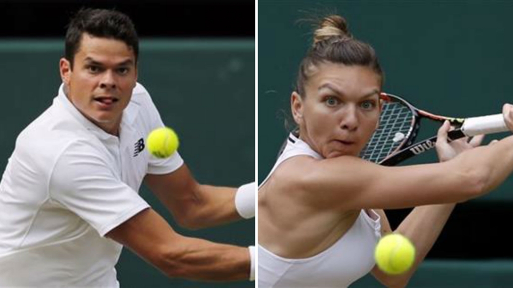 Milos Raonic and Simona Halep