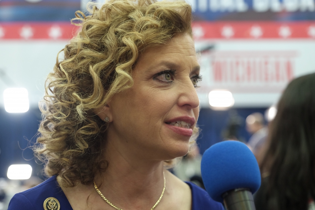 Democratic senators are discussing whether Democratic National Committee Chairwoman Debbie Wasserman Schultz should be removed as the head of the party because she has become'too toxic in the ongoing Democratic civil war