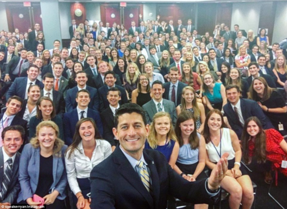 I think this sets a record for the most number of interns in a single selfie