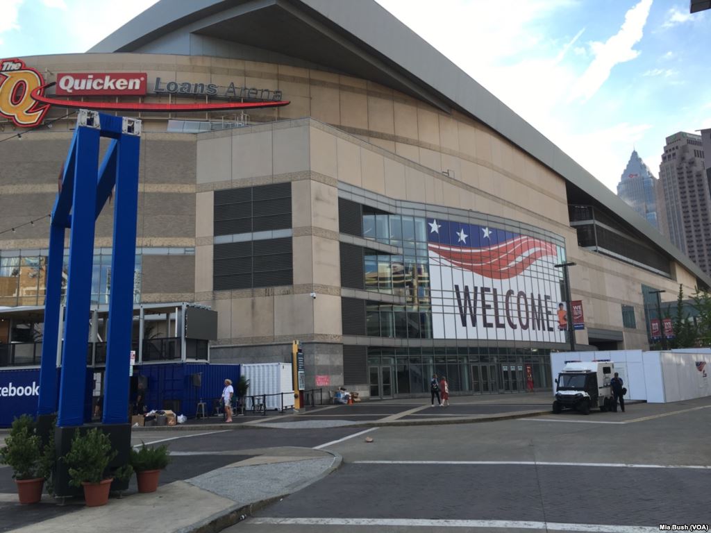 The Republican National Convention is taking place at the Quicken Loans Arena in Cleveland