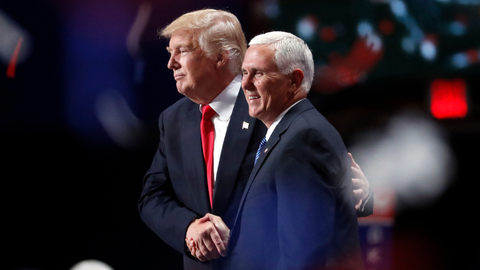 The Republican team of presidential candidate Donald Trump and running-mate Governor Mike Pence of Indiana