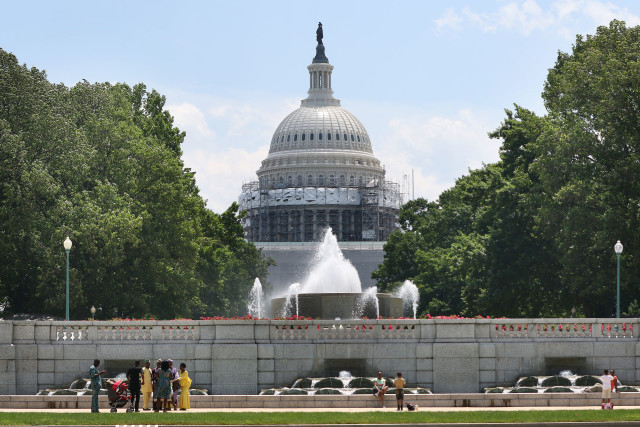 US Capitol building senate reflecting pool. 12 june 2016