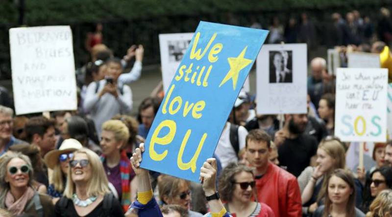 Thousands protest against Brexit vote to leave EU