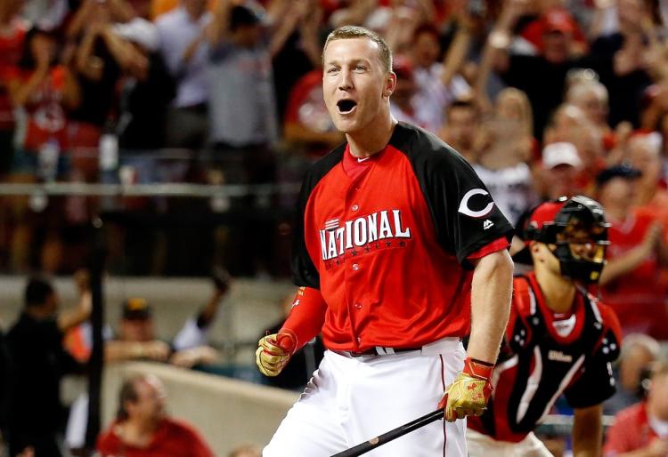 Todd Frazier won last year's Derby thriller for the hometown Reds