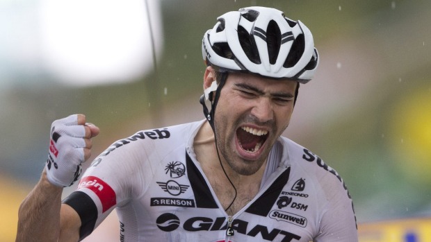 Tom Dumoulin wins the stage 9 summit finish in Andorra Arcalis