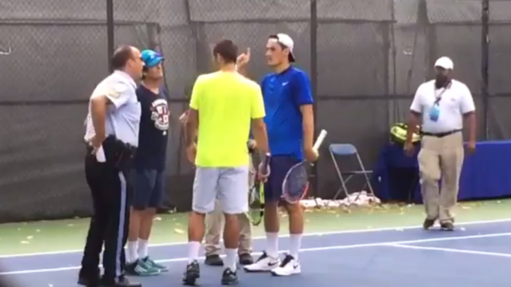 Video: Tomic's run-in with police