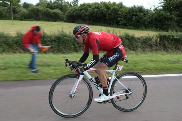 Richie Porte was well placed in a charging peloton inside the final 5km of Sunday's Tour de France second stage when he punctured his back wheel