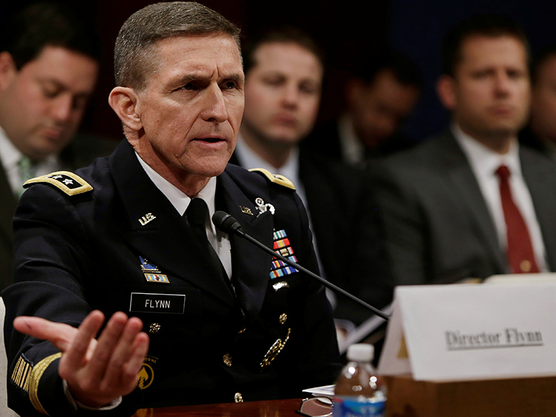 US Army Lt General Flynn testifies before House Intelligence Committee in Washington