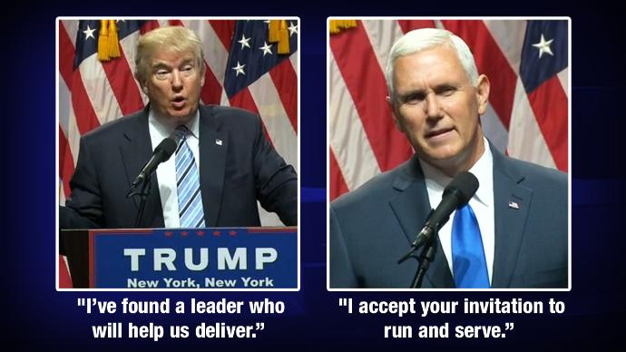 Donald Trump selects Mike Pence as running mate