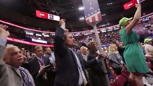 Watch Infighting Break Out at the GOP Convention Between Pro…