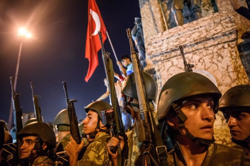 Turkish military forces on July 16 opened fire on crowds gathered in Istanbul following a coup attempt causing casualties an AFP