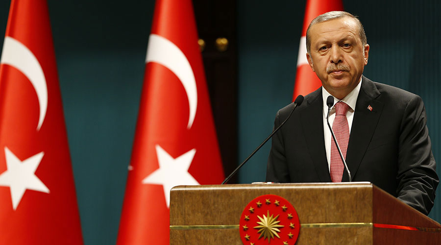 Turkish President Tayyip Erdogan delivers a speech to his supporters in Istanbul on Saturday