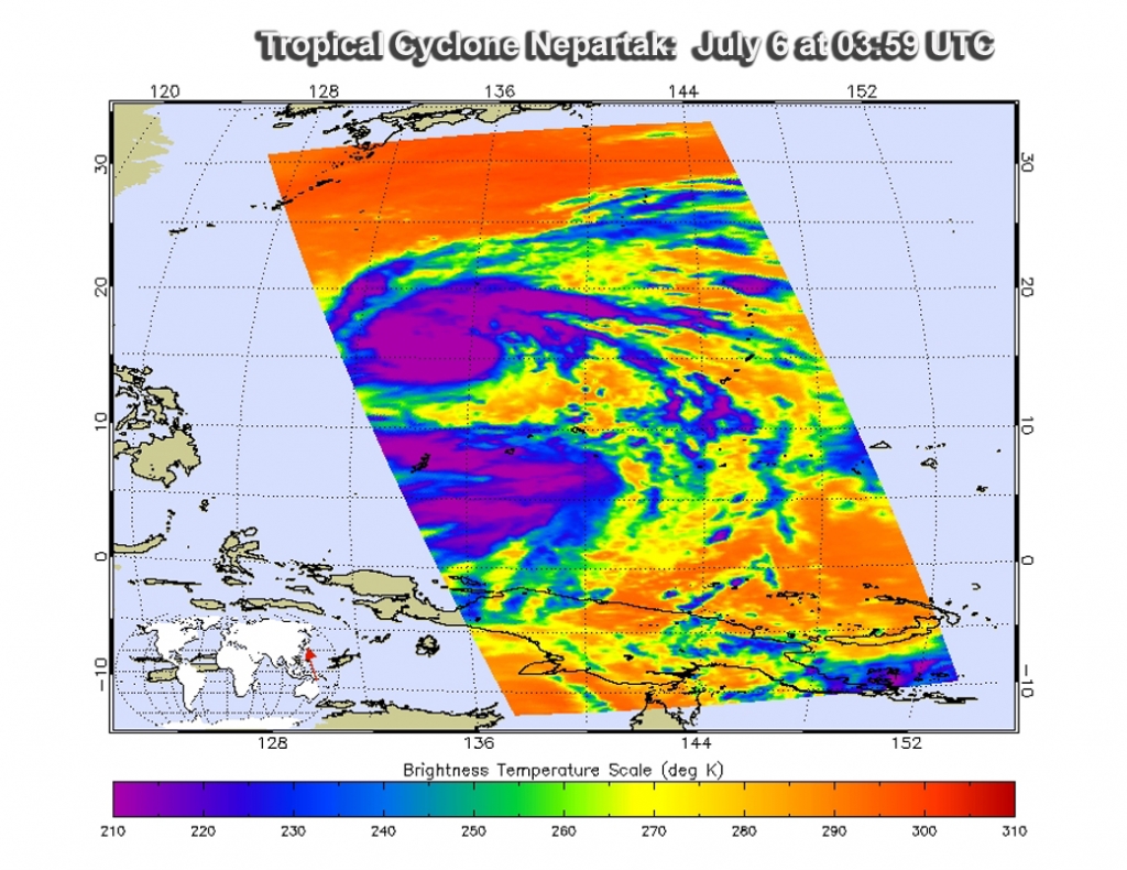 NASA's Aqua satellite scans powerful Typhoon Nepartak