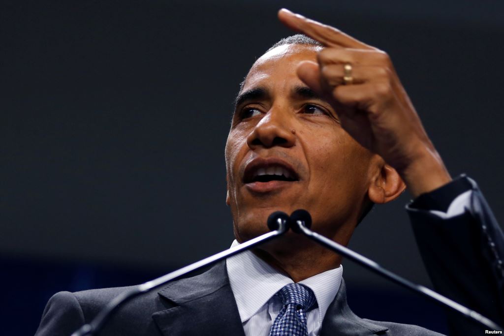 U.S. President Barack Obama at the NATO Summit in Warsaw on July 9