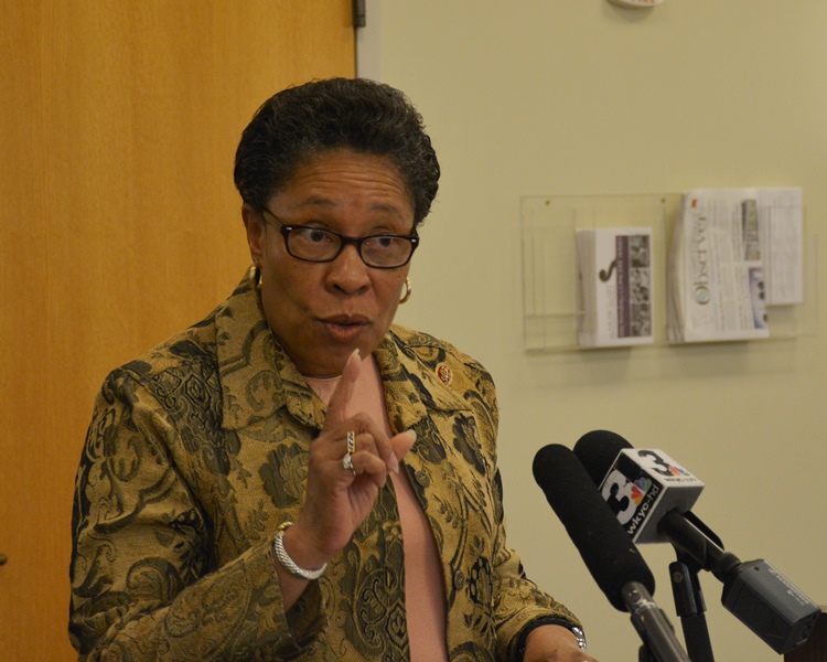 U.S. Rep. Marcia Fudge advocates for raising the minimum wage at an event in 2014