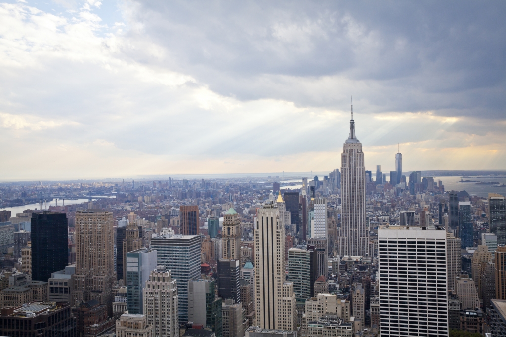 Manhattan with Empire state building in New York City