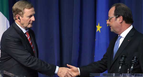 Enda Kenny to meet Francois Hollande in Dublin today