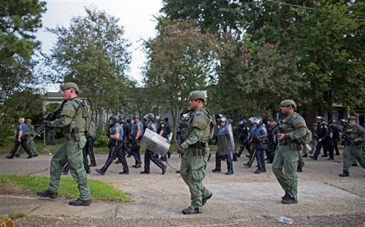 After an organized protest in downtown Baton Rouge protesters wondered into residential neighborhoods and toward a major highway