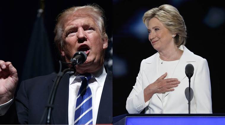 US Presidential candidates Donald Trump Hillary Clinton