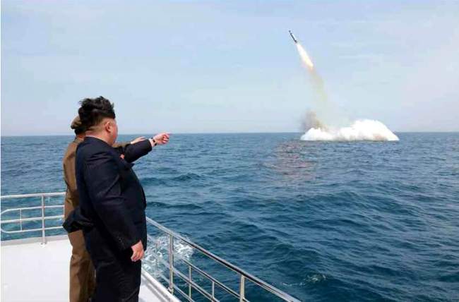 North Korea Fired Submarine Launched Ballistic Missile South Korea