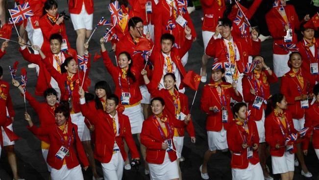 China marches at the 2012 London Opening Ceremony