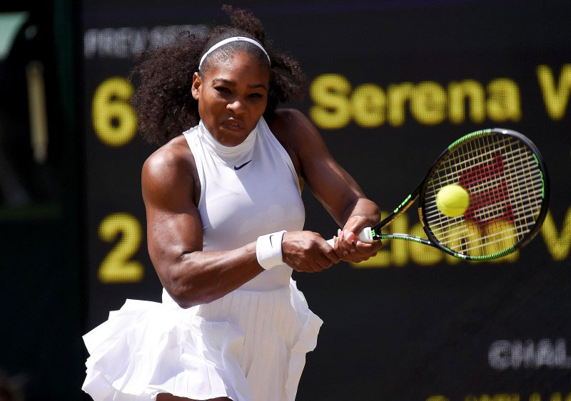 USA's Serena Williams in action against Russia's Elena Vesnina REUTERS  Toby Melville