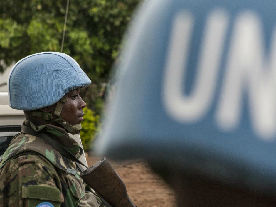 United Nations peacekeepers from Rwanda wait for orders at the UN Mission in South Sudan base in Malakal South Sudan on Thursday