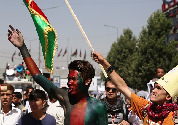 Thousands of members of the Hazara minority were protesting over a new power line in Kabul when twin explosions tore through the demonstrations on 23 July 2016