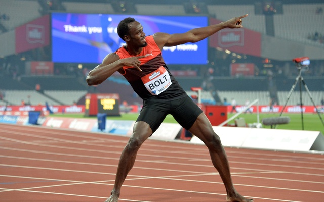 Bolt won the 200 meters in London