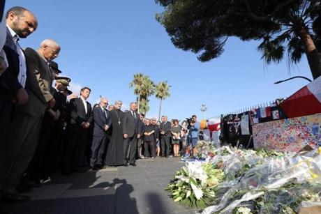 Officials and religious leaders attended a wreath-laying as a tribute to the victims of the Nice truck attack on July 21