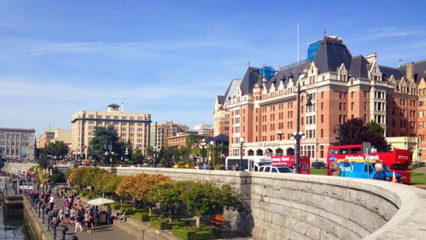 Victoria's Inner Harbour is shown on a sunny day in June 2016