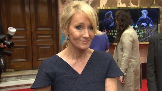 JK Rowling at the premiere of the new show Harry Potter And The Cursed Child