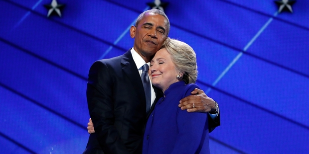 Loading While Barack Obama and Hillary Clinton shared the love in Philadelphia Donald Trump urged Russia to hack and share Clinton's emails