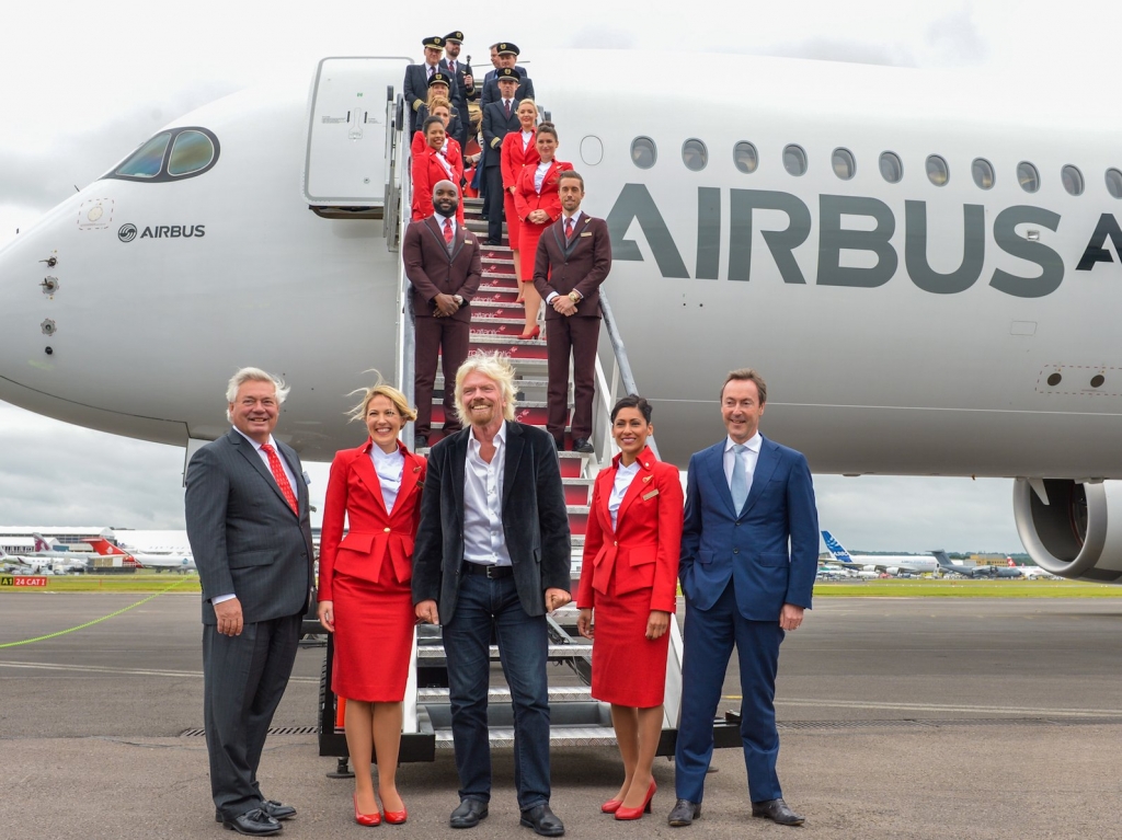 Richard Branson Farnborough Air Show Airbus