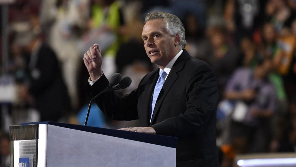 Virginia Gov. Terry Mc Auliffe speaks at the 2016 Democratic National Convention