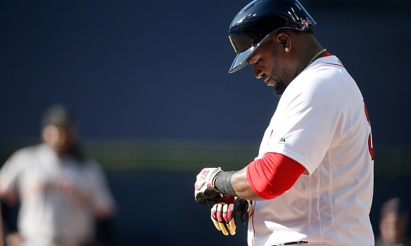 SAN DIEGO CA- JULY 12 David Ortiz #34 of the Boston Red Sox and the American League prepares to bat during the 87th Annual MLB All Star Game at PETCO Park