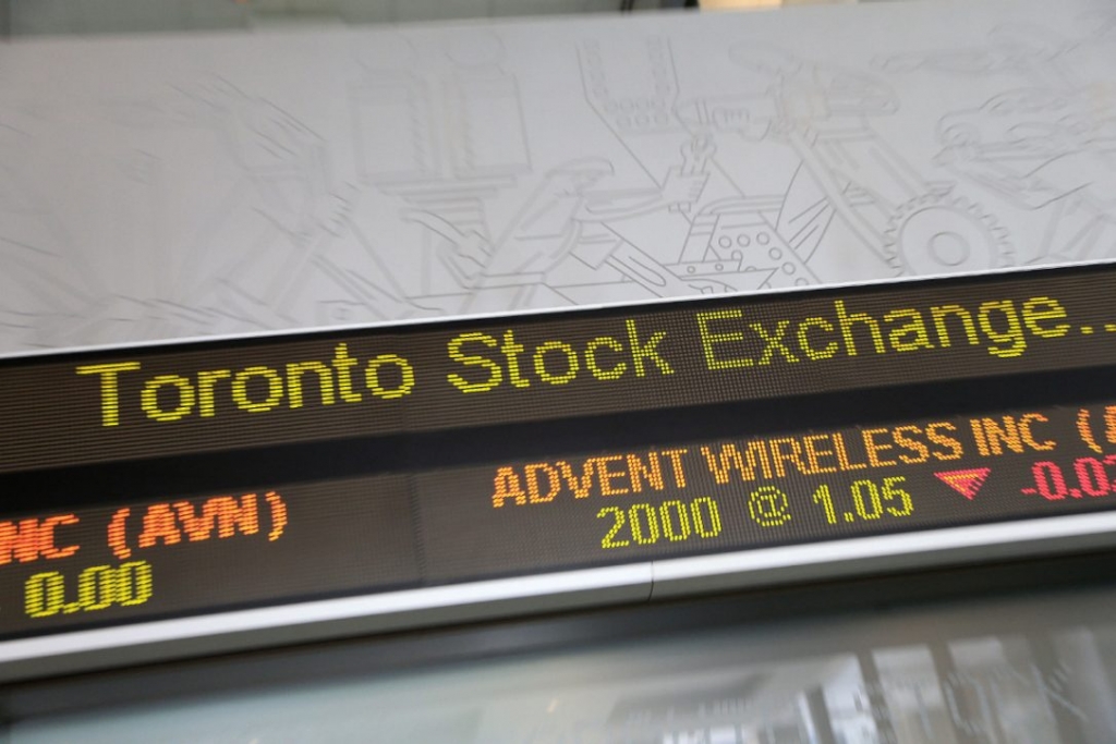 At the Toronto Stock Exchange the S&P  TSX composite index pulled back 102.56 points at 14,498.10 weighed down by declining energy gold and materials stocks