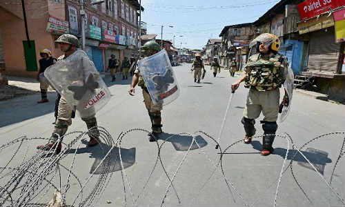 Curfew Separatist shutdown Enters 15th day in Kashmir