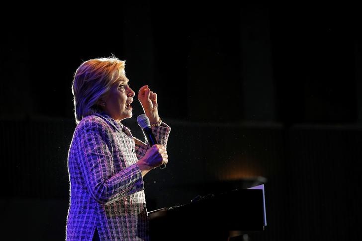 U.S. Democratic presidential candidate Hillary Clinton rallies campaign volunteers in Charlotte North Carolina