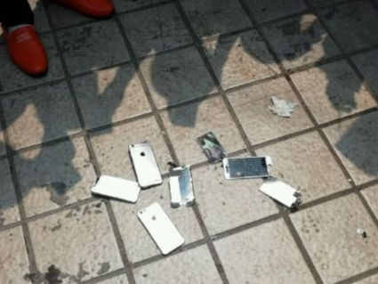 Smashed iPhones