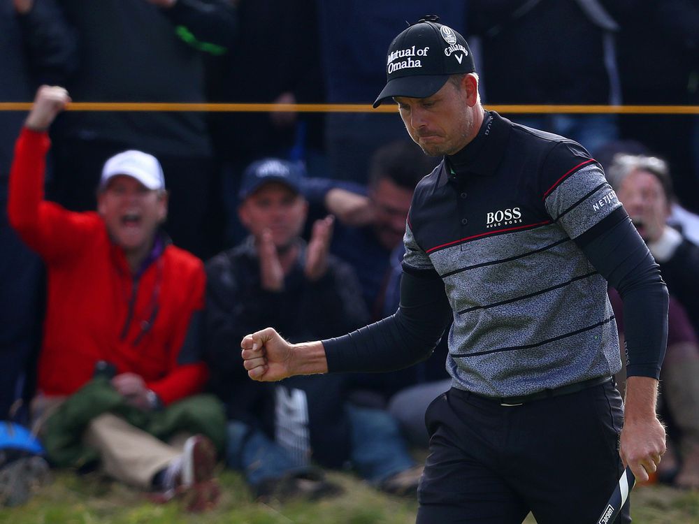 Henrik Stenson began a run of four birdies in the last five holes with this putt on the 14th hole Sunday at the 145th Open Championship at Royal Troon