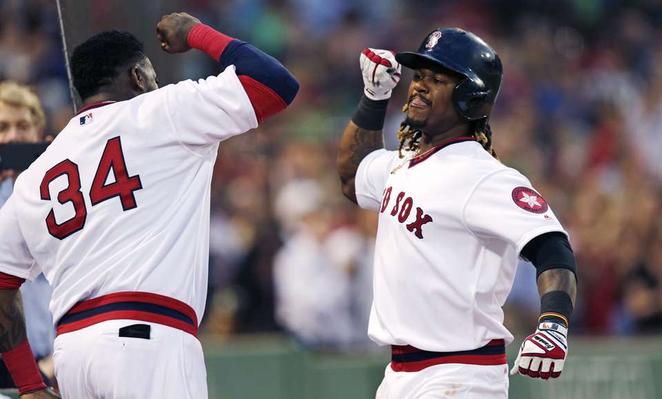 Red Sox 1B Hanley Ramirez has 3 homers through 6 innings