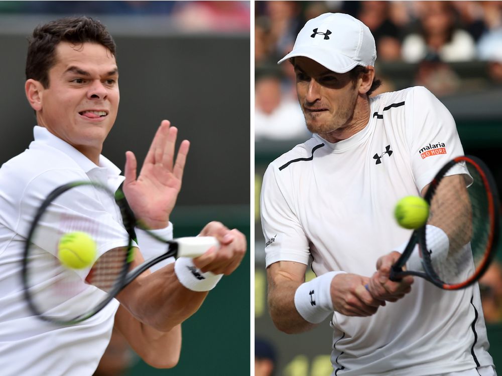 Canada's Milos Raonic and Great Britain's Andy Murray will meet in the Wimbledon men's final on Saturday July 10