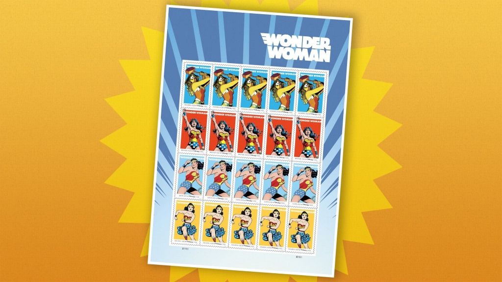 Wonder Woman already has superhuman strength indestructible gauntlets and a magic lasso. Now she's getting her own stamps