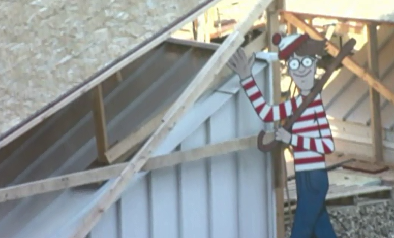 Construction Work Hides Waldo On Site For Kids In Hospital Next Door