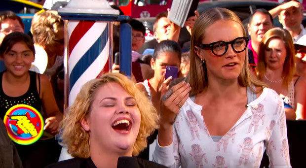 YOUTUBE    
     SHOCK Cara shaves a fan's head on live TV