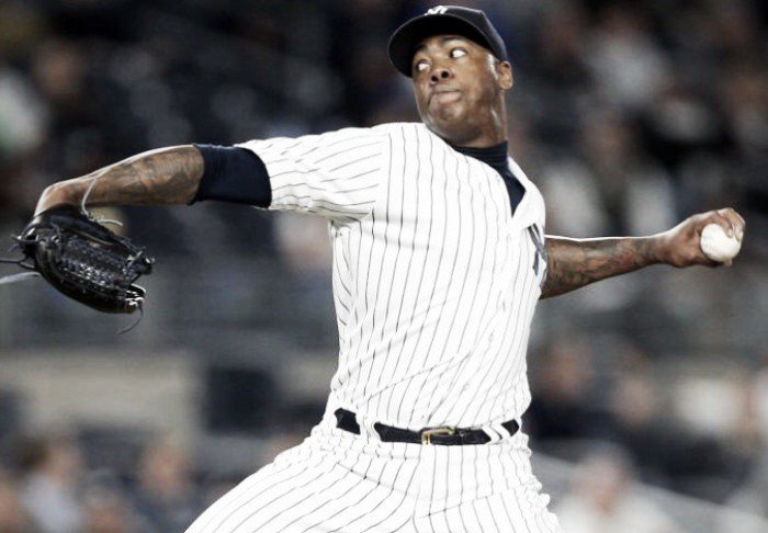 Chicago Cubs strengthen bullpen acquire Aroldis Chapman from New York Yankees