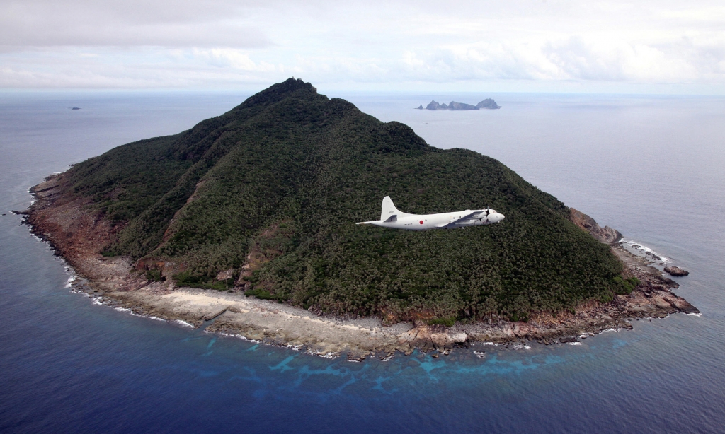 A Japanese plane guards the disputed Senkaku islands from Chinese intrusion Getty Images