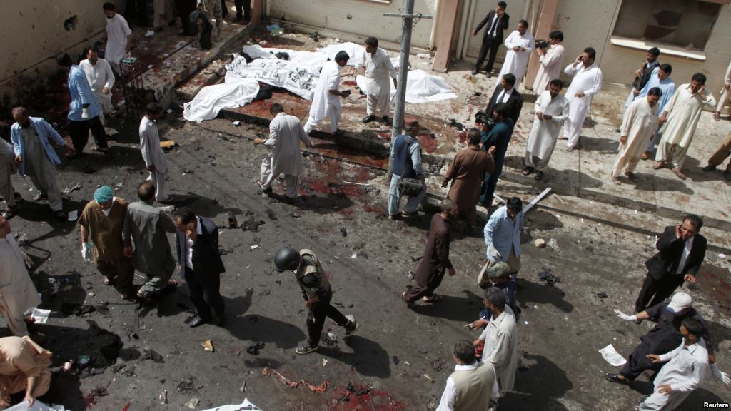 A bomb ripped through the government hospital in Quetta Pakistan