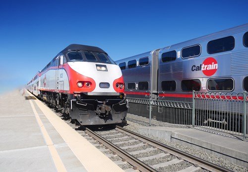 A diesel Caltrain locomotive currently operating on the San Francisco–Santa Clara route